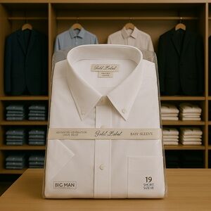 Crisp White Long-Sleeve Dress Shirt